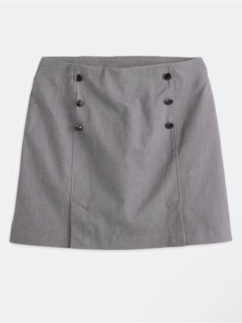 Tribal Gray Jenelle Mini Skort with Button Detail